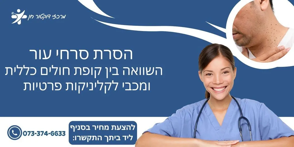 הסרת סרחי עור בקופת חולים כללית ומכבי